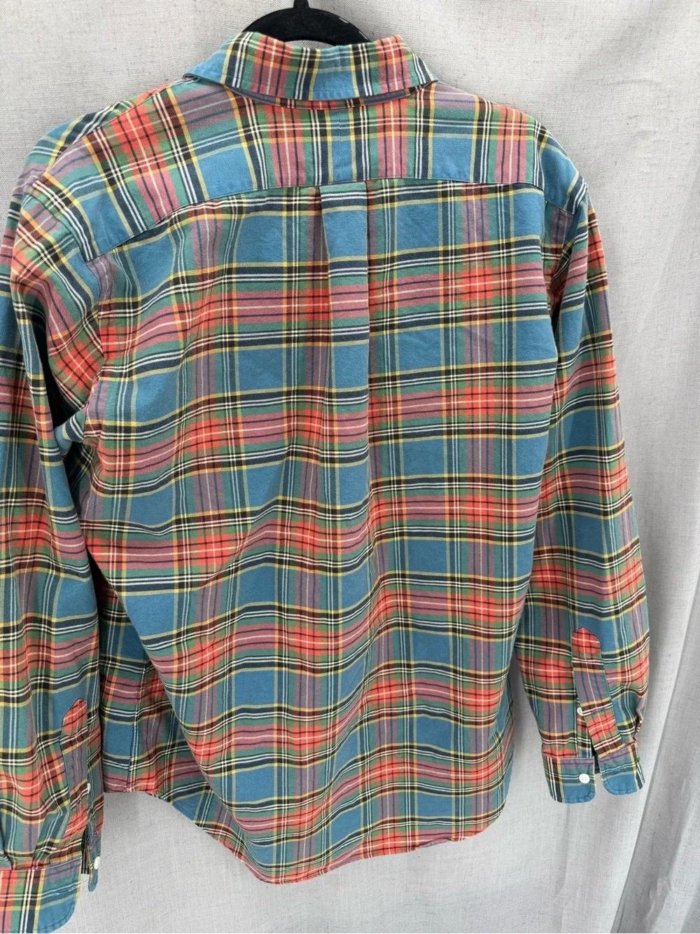 Ralph Lauren Mens Pony Shirt Plaid Pattern Long Sleeve Button down Sz medium